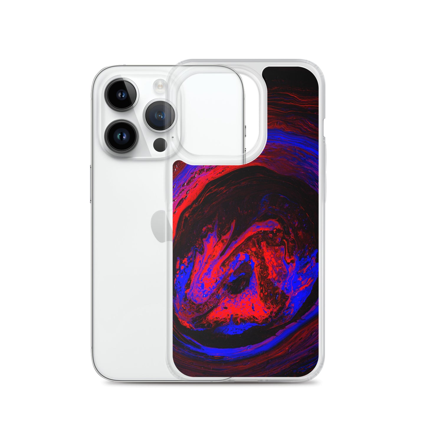 NightOwl Studio Custom Phone Case Compatible with iPhone, Ultra Slim Cover with Heavy Duty Scratch Resistant Shockproof Protection, Red Vortex