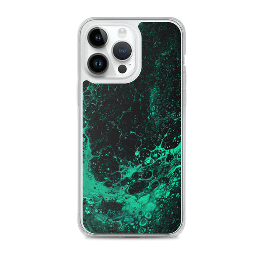 NightOwl Studio Custom Phone Case Compatible with iPhone, Ultra Slim Cover with Heavy Duty Scratch Resistant Shockproof Protection, Green Tide