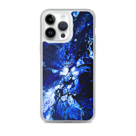 NightOwl Studio Custom Phone Case Compatible with iPhone, Ultra Slim Cover with Heavy Duty Scratch Resistant Shockproof Protection, Blue Burst