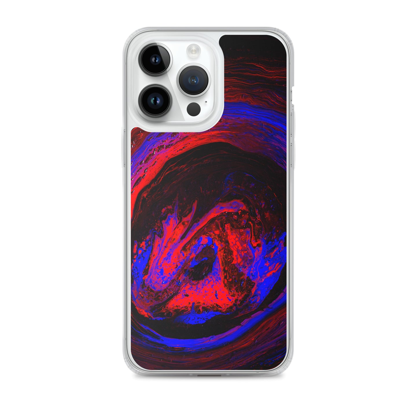 NightOwl Studio Custom Phone Case Compatible with iPhone, Ultra Slim Cover with Heavy Duty Scratch Resistant Shockproof Protection, Red Vortex