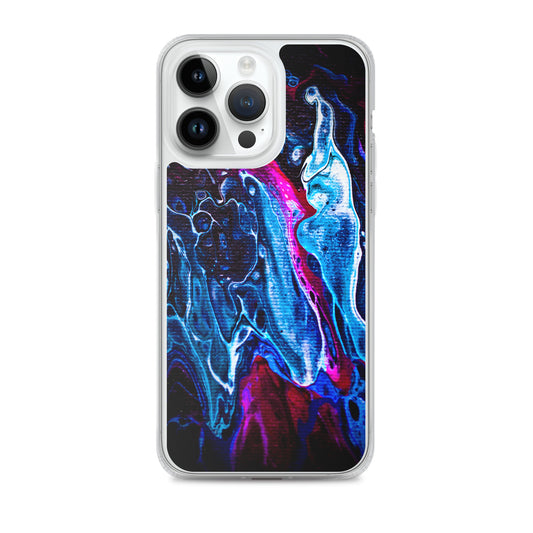 NightOwl Studio Custom Phone Case Compatible with iPhone, Ultra Slim Cover with Heavy Duty Scratch Resistant Protection, Blue Liquid