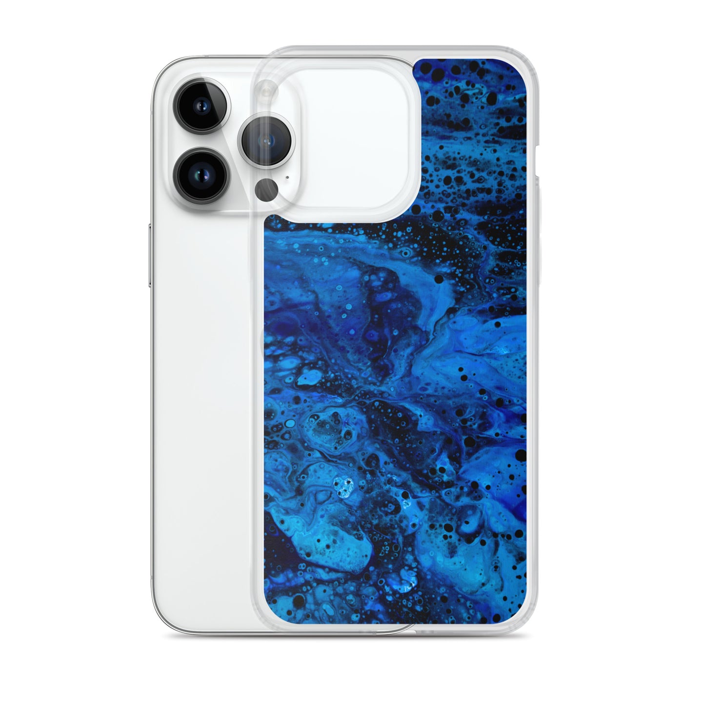 NightOwl Studio Custom Phone Case Compatible with iPhone, Ultra Slim Cover with Heavy Duty Scratch Resistant Shockproof Protection, Blue Abyss