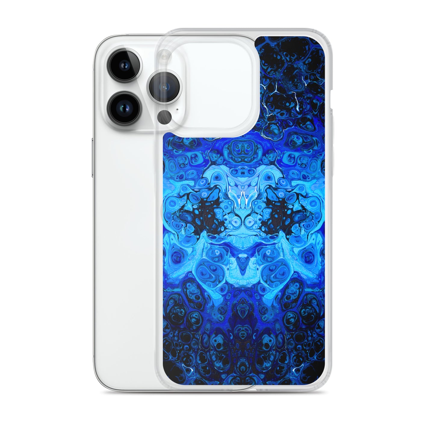 NightOwl Studio Custom Phone Case Compatible with iPhone, Ultra Slim Cover with Heavy Duty Scratch Resistant Shockproof Protection, Blue Bliss