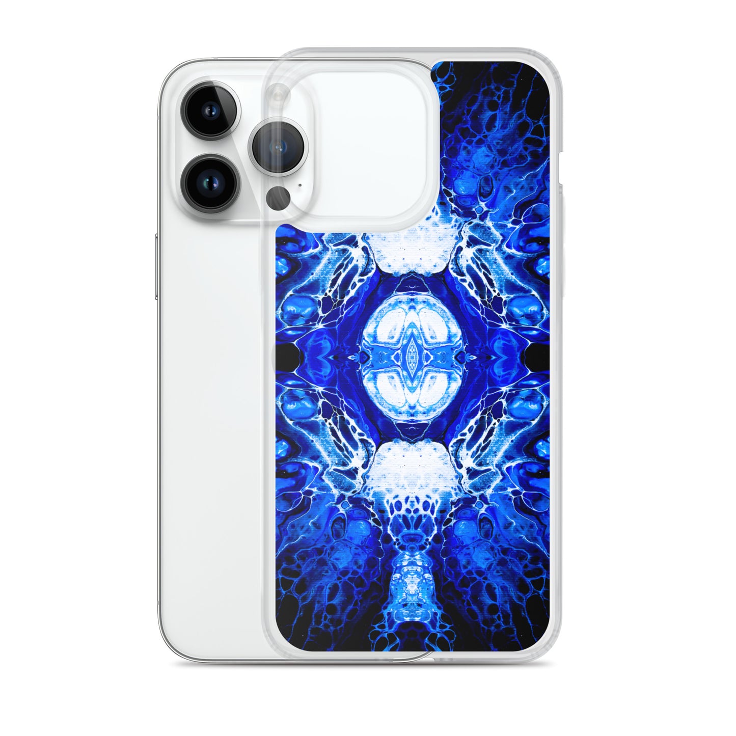 NightOwl Studio Custom Phone Case Compatible with iPhone, Ultra Slim Cover with Heavy Duty Scratch Resistant Shockproof Protection, Blue Nucleus