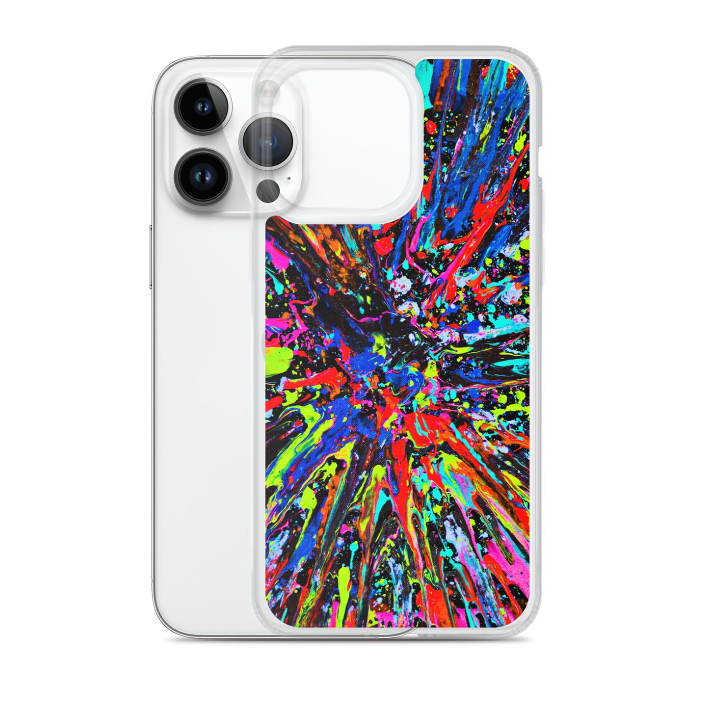 NightOwl Studio Custom Phone Case Compatible with iPhone, Ultra Slim Cover with Heavy Duty Scratch Resistant Shockproof Protection, Splatter