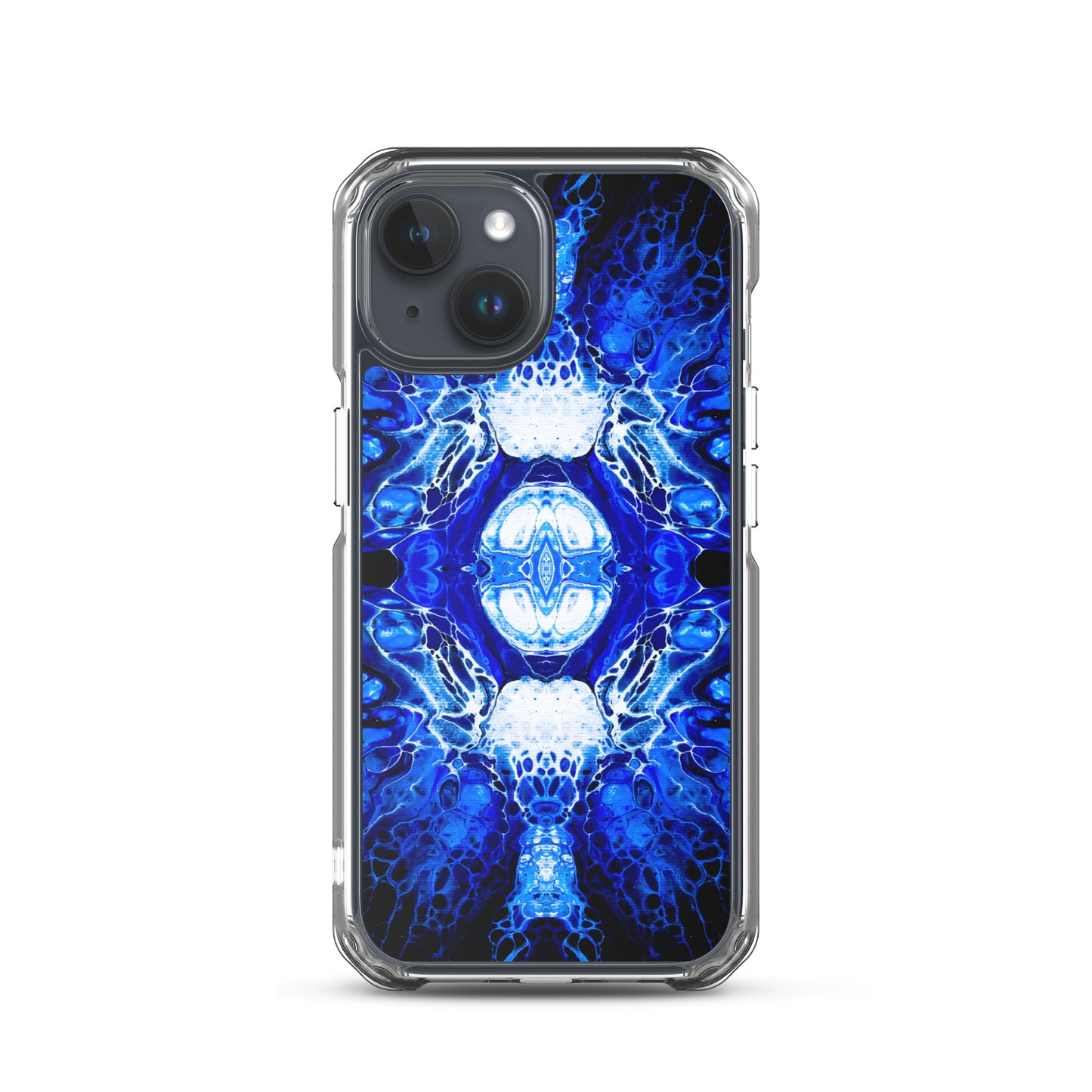 NightOwl Studio Custom Phone Case Compatible with iPhone, Ultra Slim Cover with Heavy Duty Scratch Resistant Shockproof Protection, Blue Nucleus