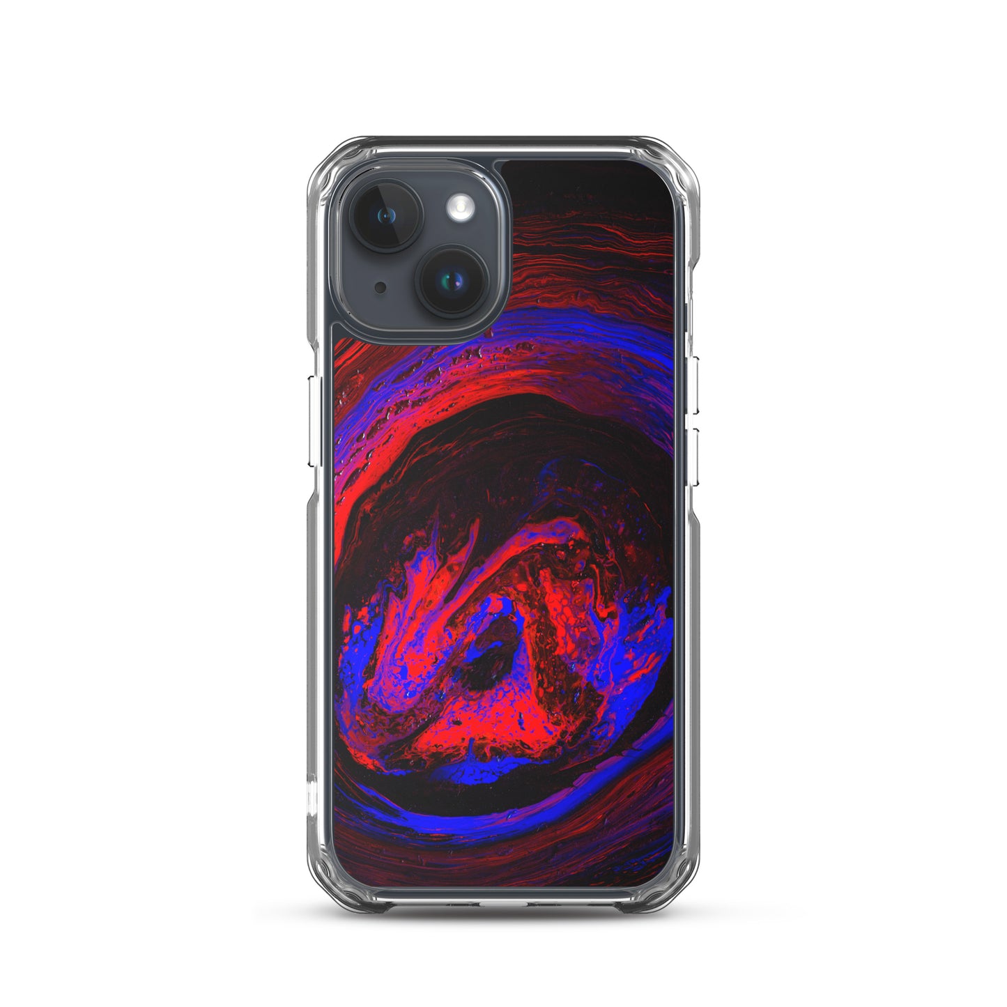 NightOwl Studio Custom Phone Case Compatible with iPhone, Ultra Slim Cover with Heavy Duty Scratch Resistant Shockproof Protection, Red Vortex