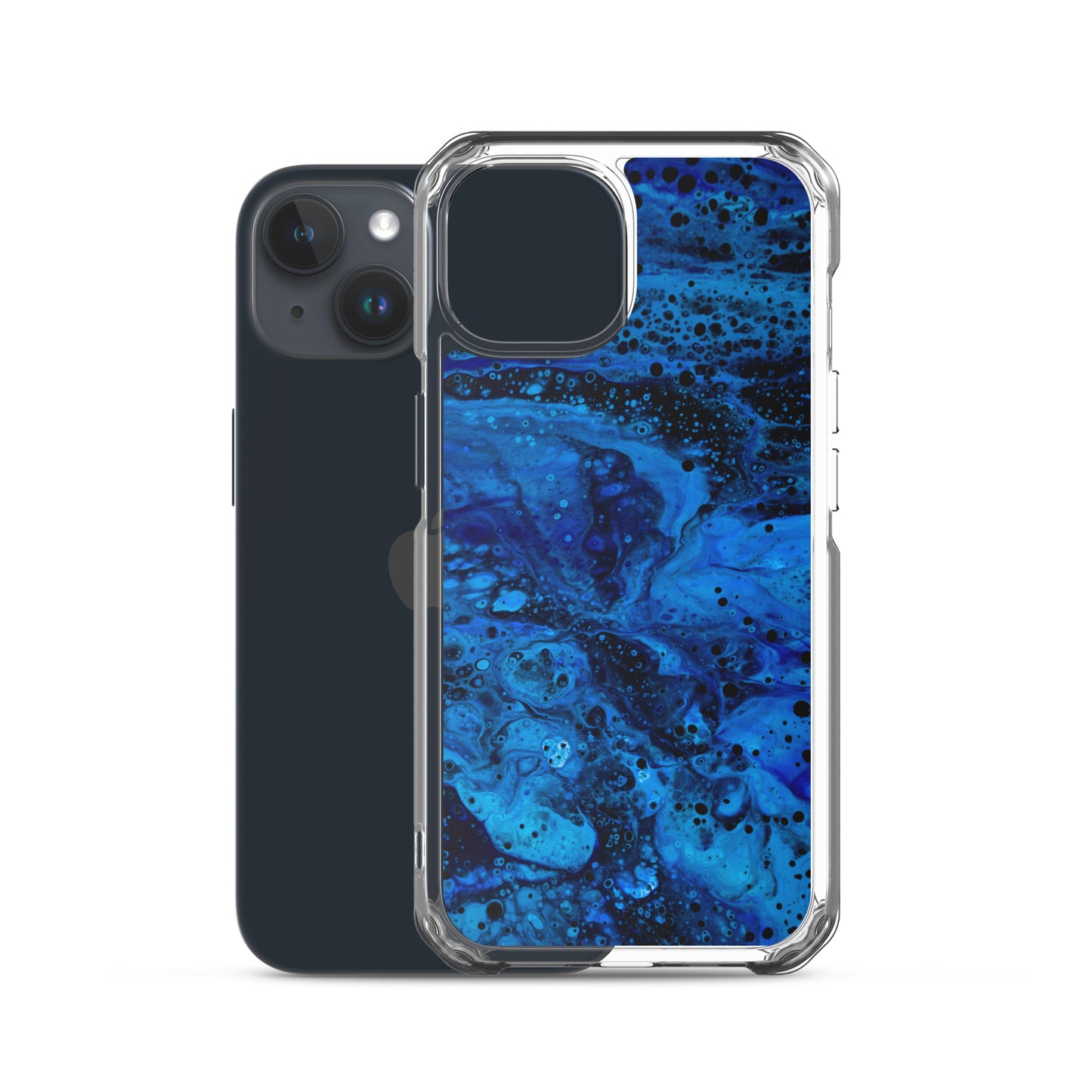 NightOwl Studio Custom Phone Case Compatible with iPhone, Ultra Slim Cover with Heavy Duty Scratch Resistant Shockproof Protection, Blue Abyss