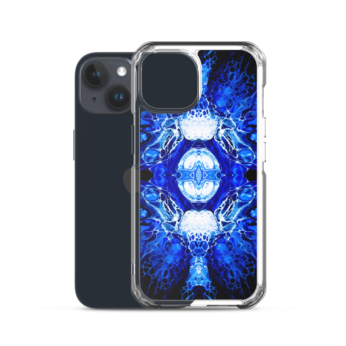 NightOwl Studio Custom Phone Case Compatible with iPhone, Ultra Slim Cover with Heavy Duty Scratch Resistant Shockproof Protection, Blue Nucleus