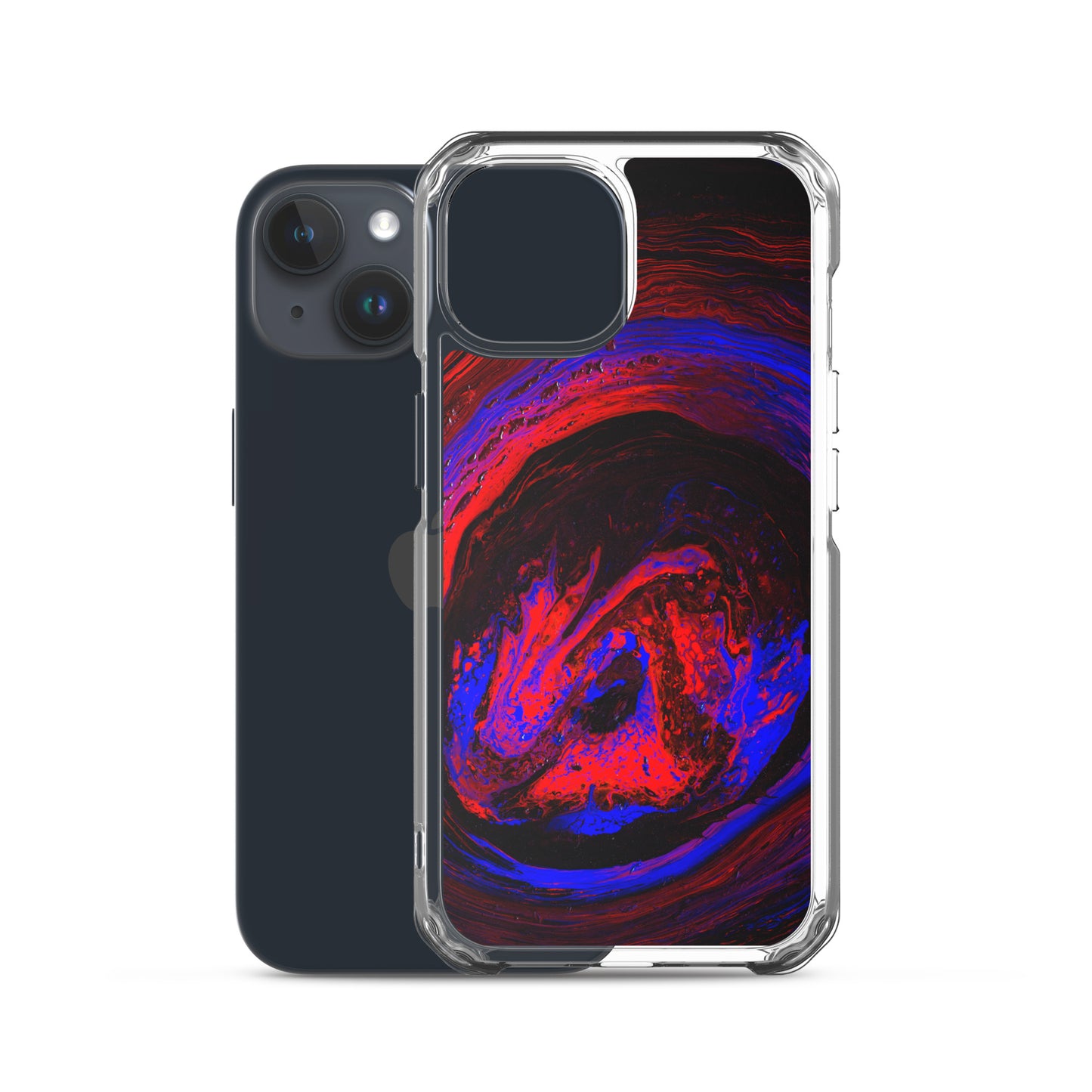 NightOwl Studio Custom Phone Case Compatible with iPhone, Ultra Slim Cover with Heavy Duty Scratch Resistant Shockproof Protection, Red Vortex