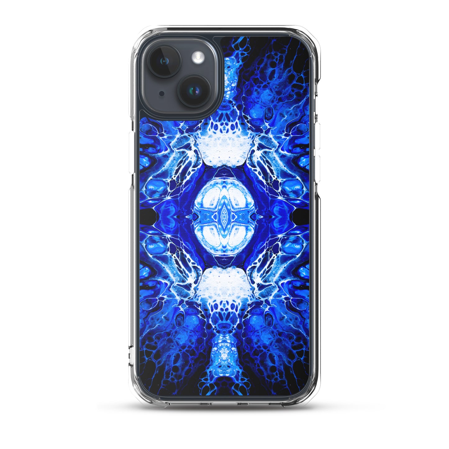 NightOwl Studio Custom Phone Case Compatible with iPhone, Ultra Slim Cover with Heavy Duty Scratch Resistant Shockproof Protection, Blue Nucleus