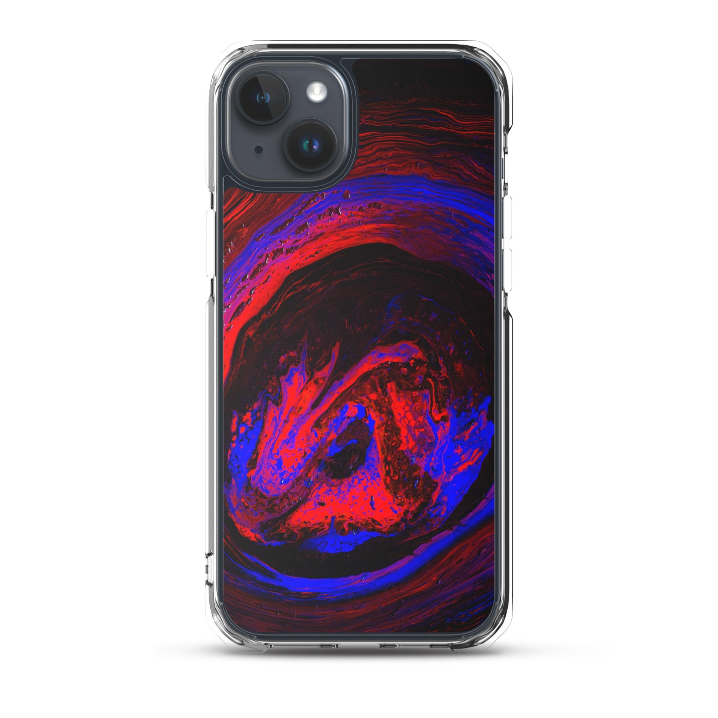 NightOwl Studio Custom Phone Case Compatible with iPhone, Ultra Slim Cover with Heavy Duty Scratch Resistant Shockproof Protection, Red Vortex