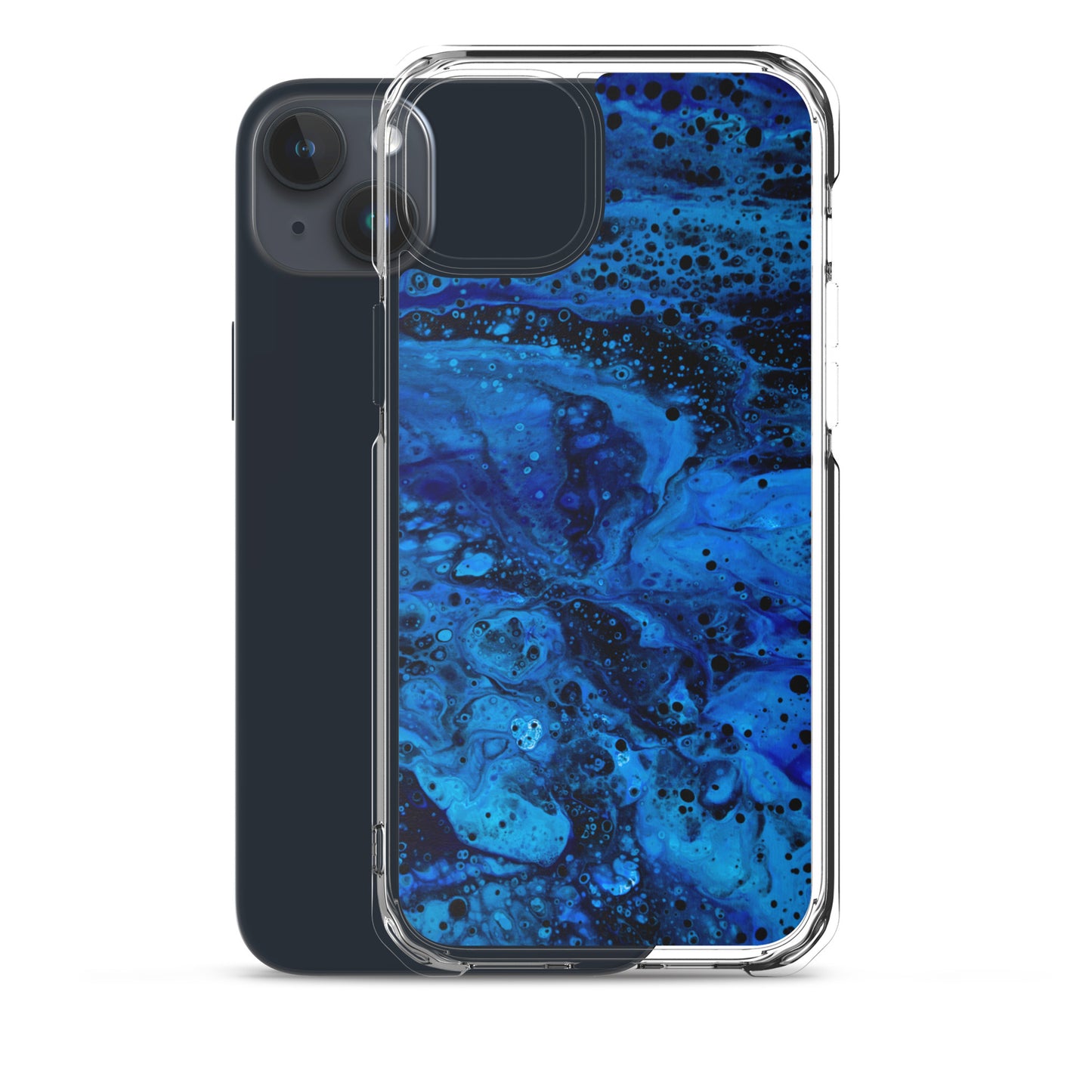 NightOwl Studio Custom Phone Case Compatible with iPhone, Ultra Slim Cover with Heavy Duty Scratch Resistant Shockproof Protection, Blue Abyss