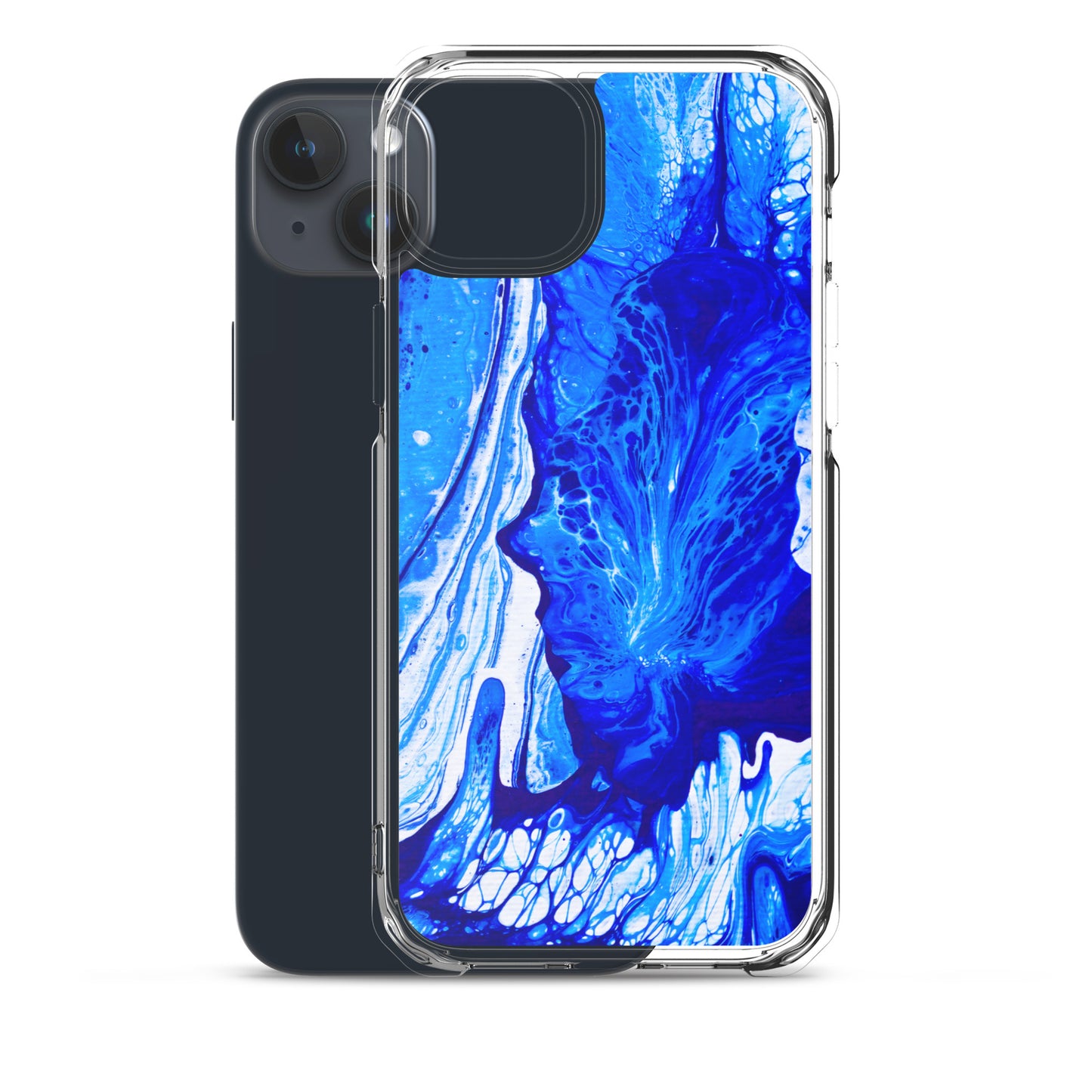 NightOwl Studio Custom Phone Case Compatible with iPhone, Ultra Slim Cover with Heavy Duty Scratch Resistant Shockproof Protection, Ms. Blue