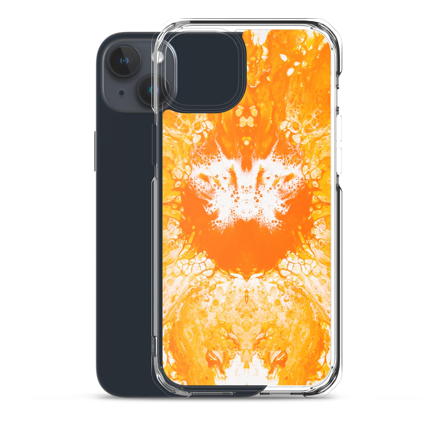 NightOwl Studio Custom Phone Case Compatible with iPhone, Ultra Slim Cover with Heavy Duty Scratch Resistant Shockproof Protection, Naranja