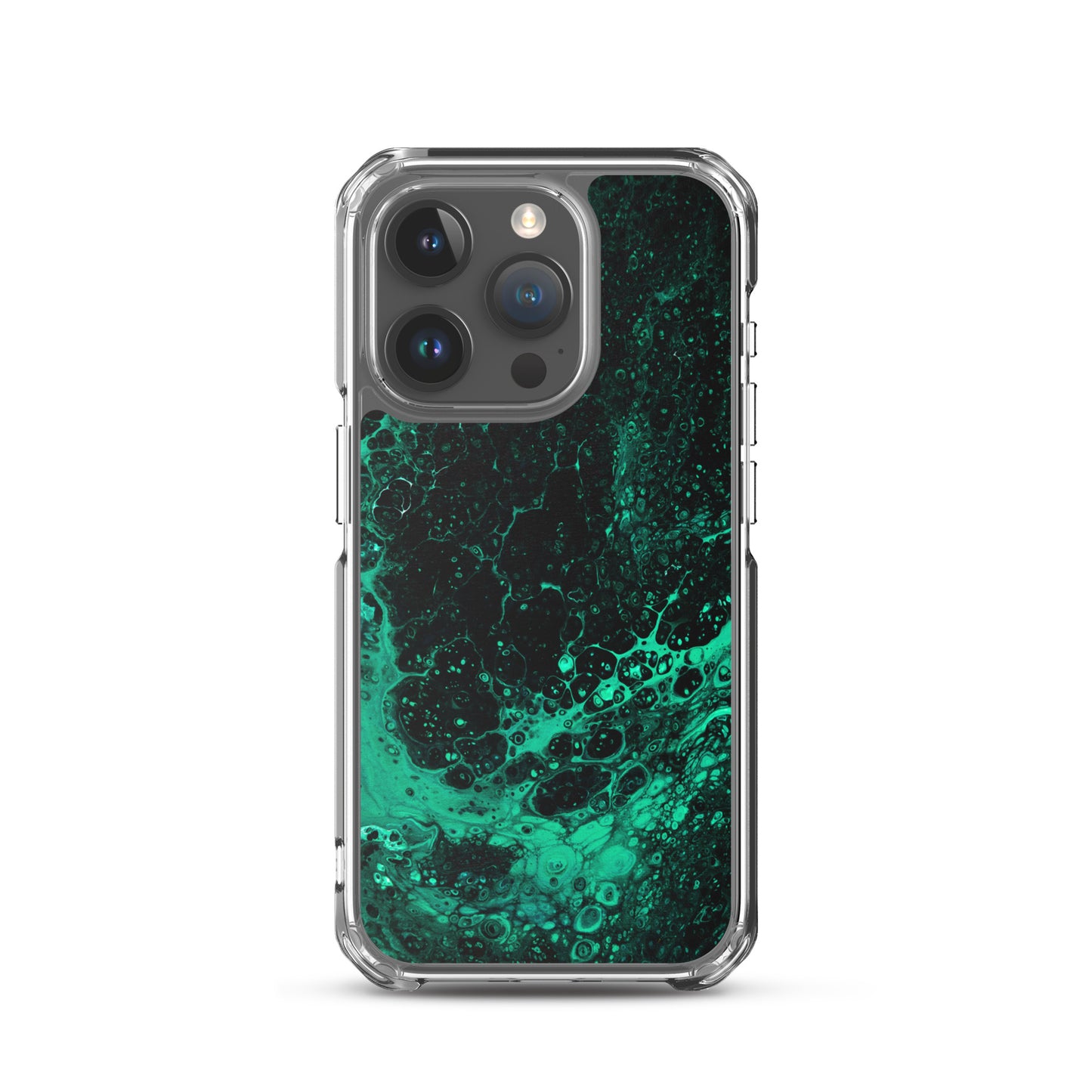 NightOwl Studio Custom Phone Case Compatible with iPhone, Ultra Slim Cover with Heavy Duty Scratch Resistant Shockproof Protection, Green Tide