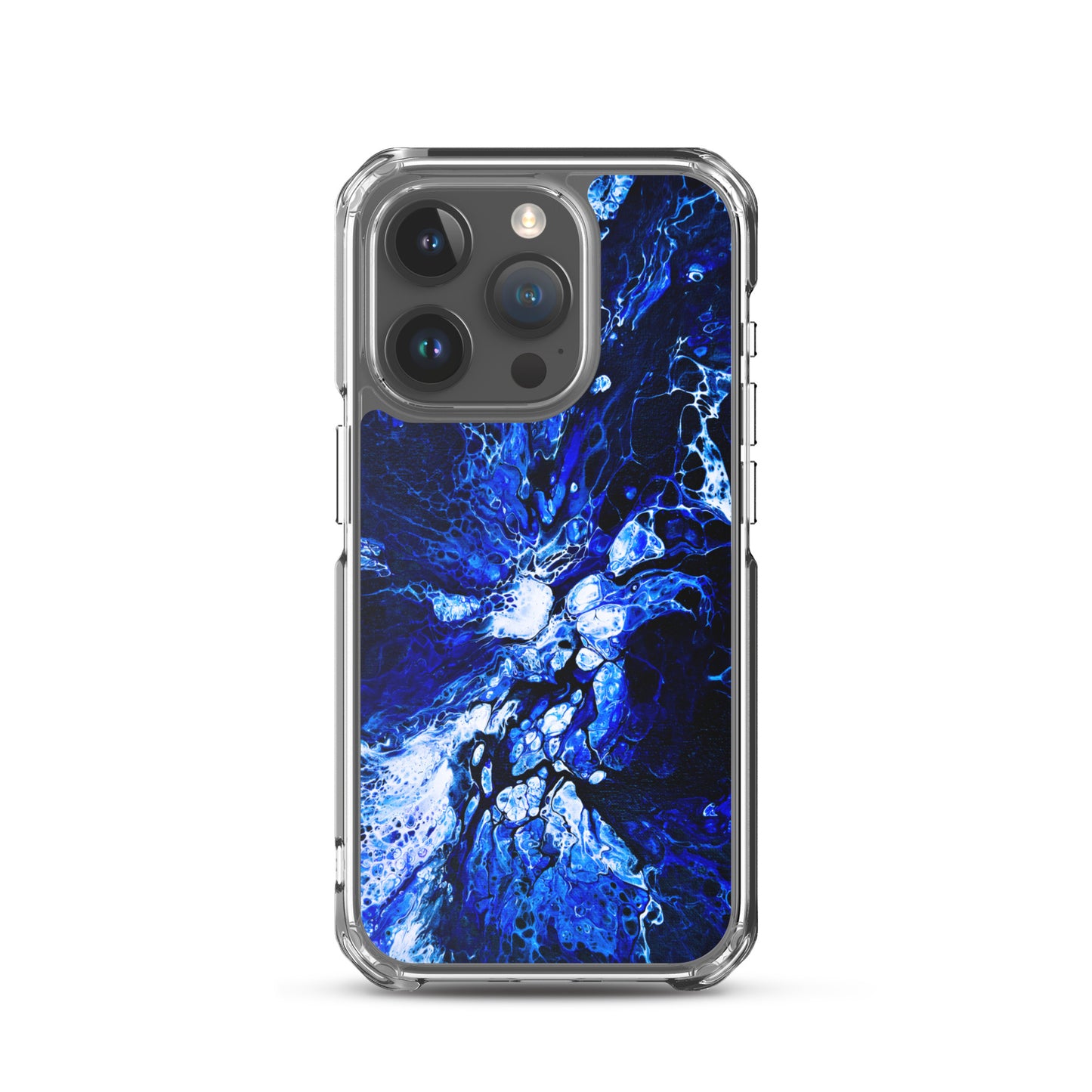 NightOwl Studio Custom Phone Case Compatible with iPhone, Ultra Slim Cover with Heavy Duty Scratch Resistant Shockproof Protection, Blue Burst