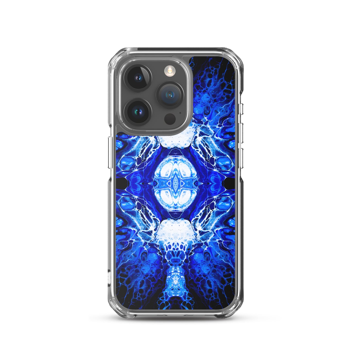 NightOwl Studio Custom Phone Case Compatible with iPhone, Ultra Slim Cover with Heavy Duty Scratch Resistant Shockproof Protection, Blue Nucleus