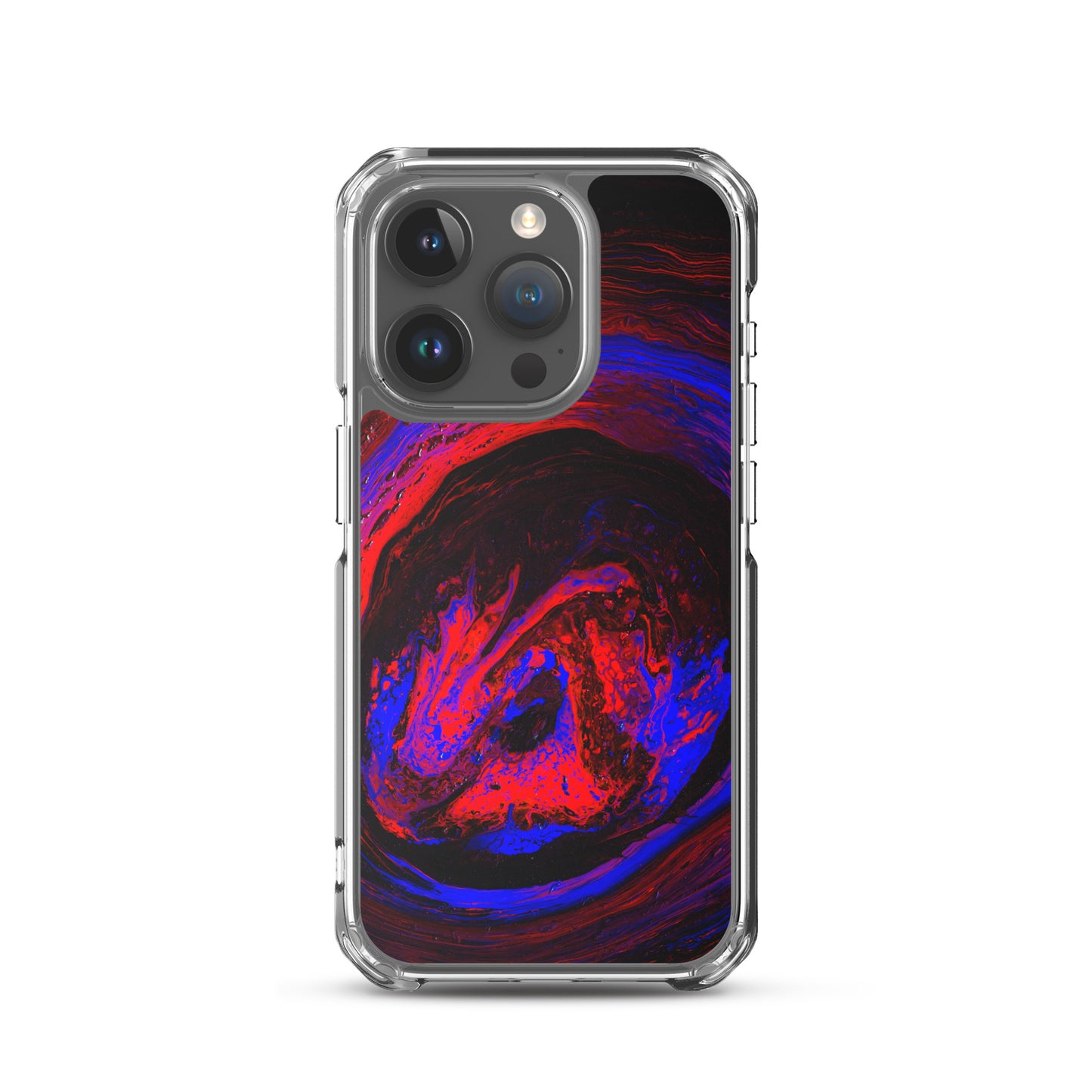 NightOwl Studio Custom Phone Case Compatible with iPhone, Ultra Slim Cover with Heavy Duty Scratch Resistant Shockproof Protection, Red Vortex