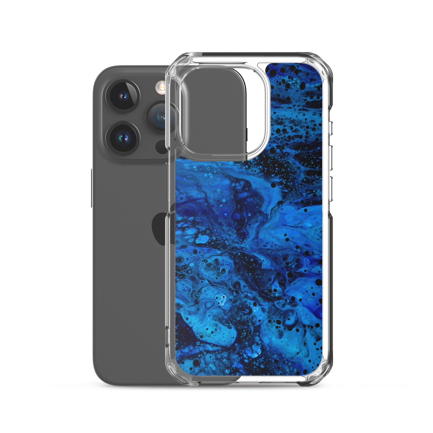 NightOwl Studio Custom Phone Case Compatible with iPhone, Ultra Slim Cover with Heavy Duty Scratch Resistant Shockproof Protection, Blue Abyss