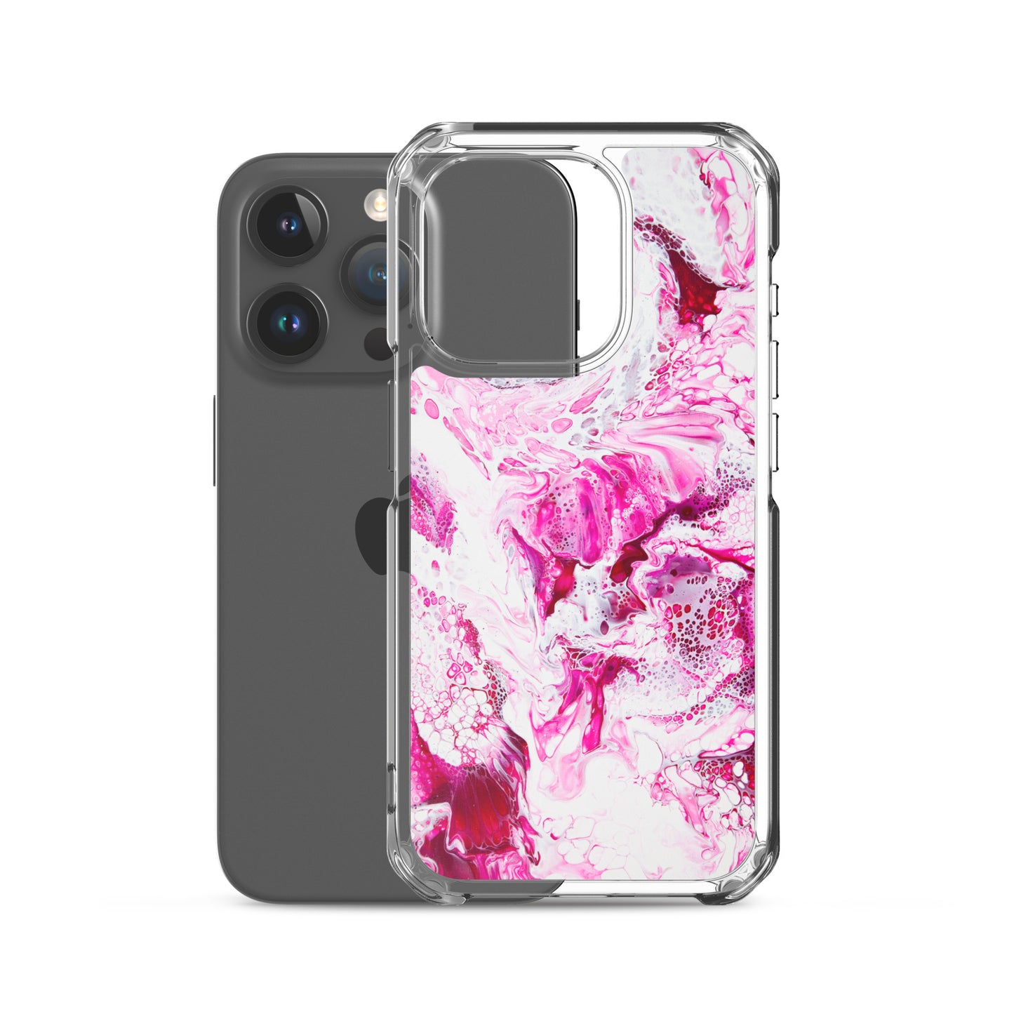 NightOwl Studio Custom Phone Case Compatible with iPhone, Ultra Slim Cover with Heavy Duty Scratch Resistant Shockproof Protection, Pink Distortion