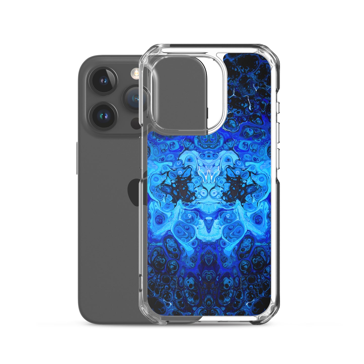 NightOwl Studio Custom Phone Case Compatible with iPhone, Ultra Slim Cover with Heavy Duty Scratch Resistant Shockproof Protection, Blue Bliss