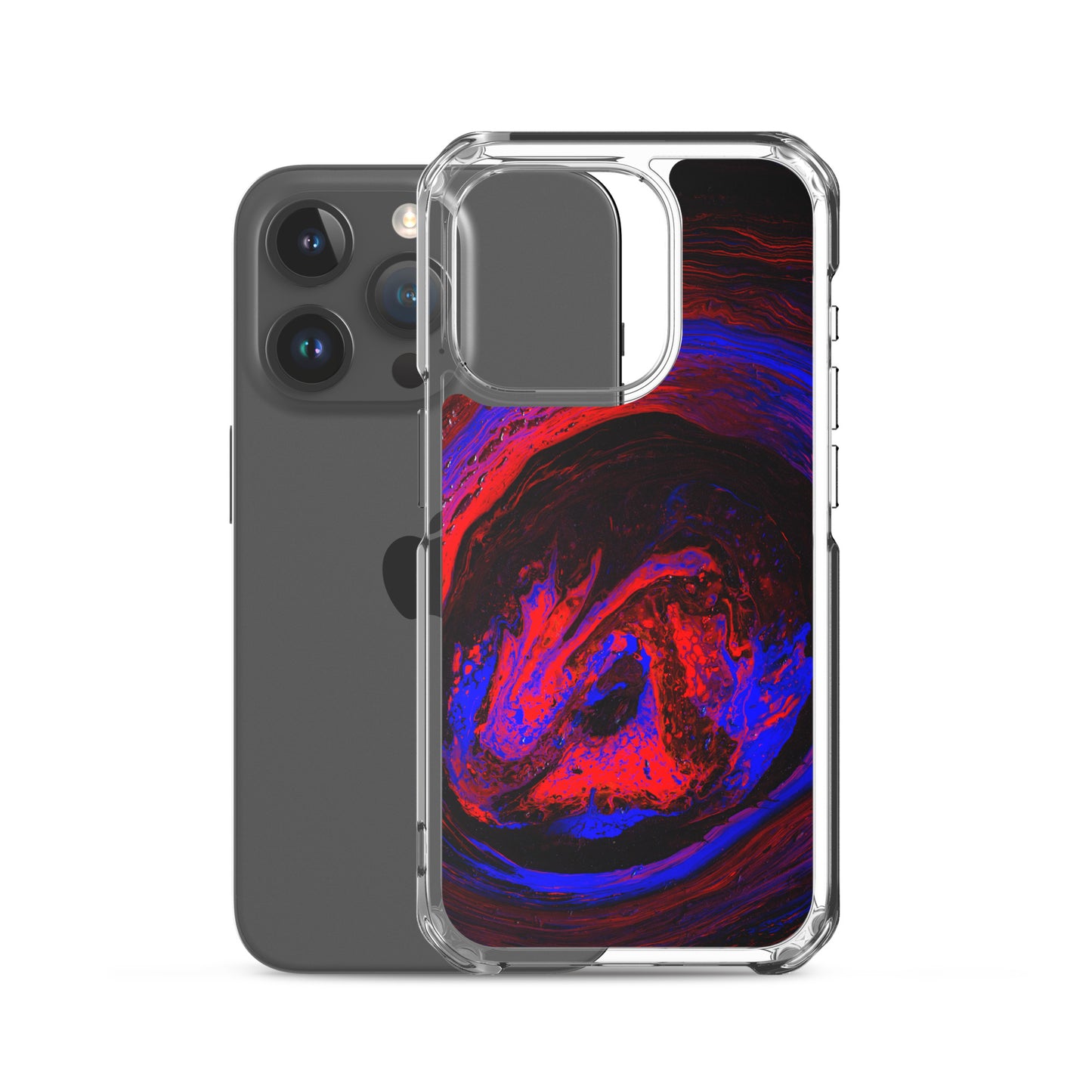 NightOwl Studio Custom Phone Case Compatible with iPhone, Ultra Slim Cover with Heavy Duty Scratch Resistant Shockproof Protection, Red Vortex