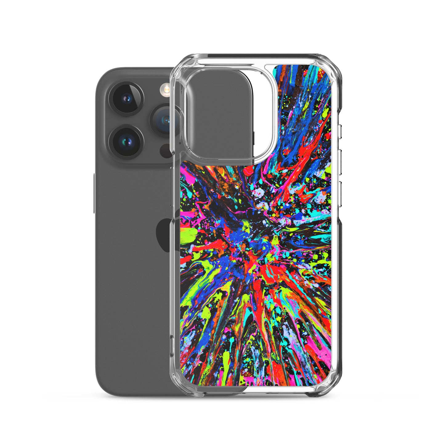 NightOwl Studio Custom Phone Case Compatible with iPhone, Ultra Slim Cover with Heavy Duty Scratch Resistant Shockproof Protection, Splatter