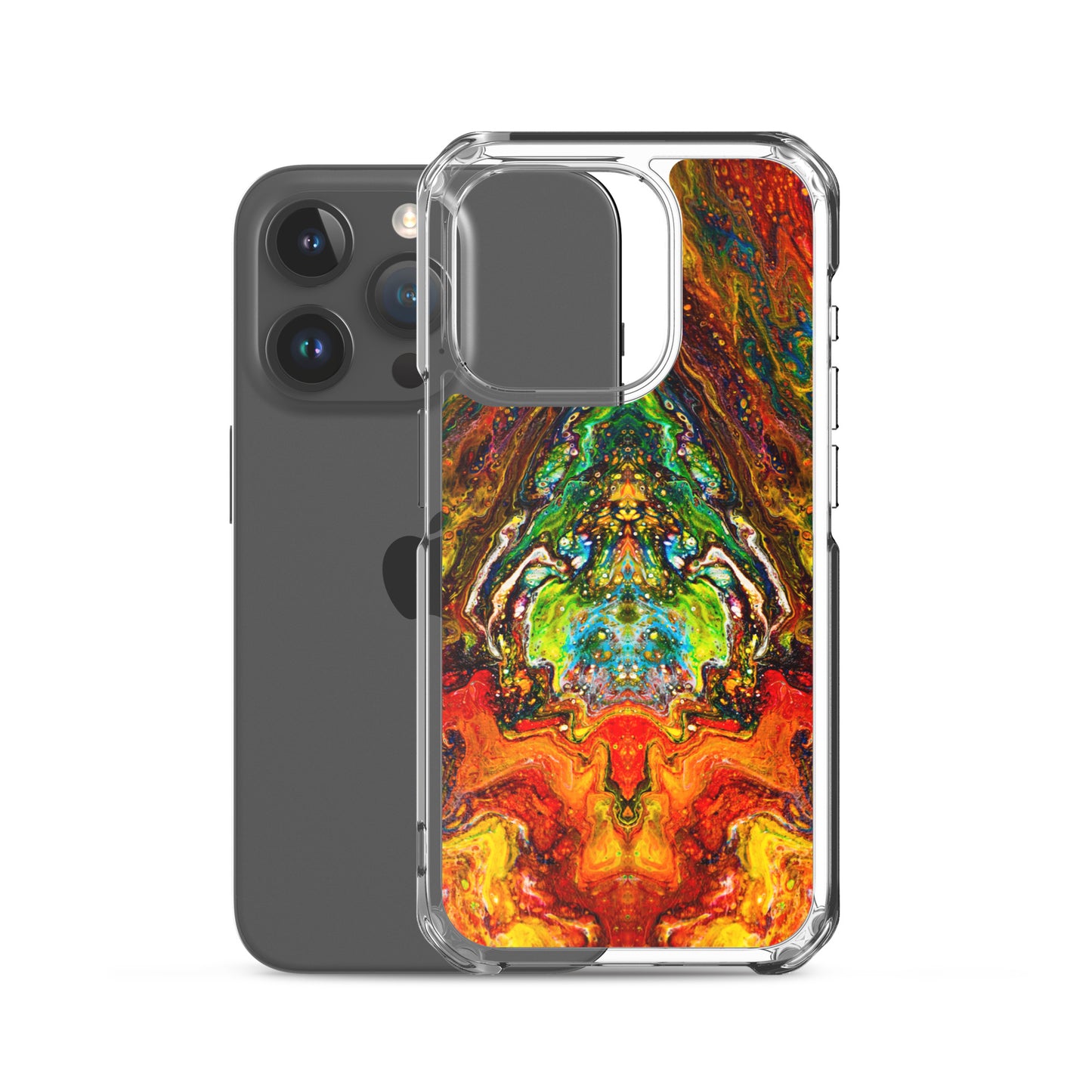 NightOwl Studio Custom Phone Case Compatible with iPhone, Ultra Slim Cover with Heavy Duty Scratch Resistant Shockproof Protection, Psychedelic Something