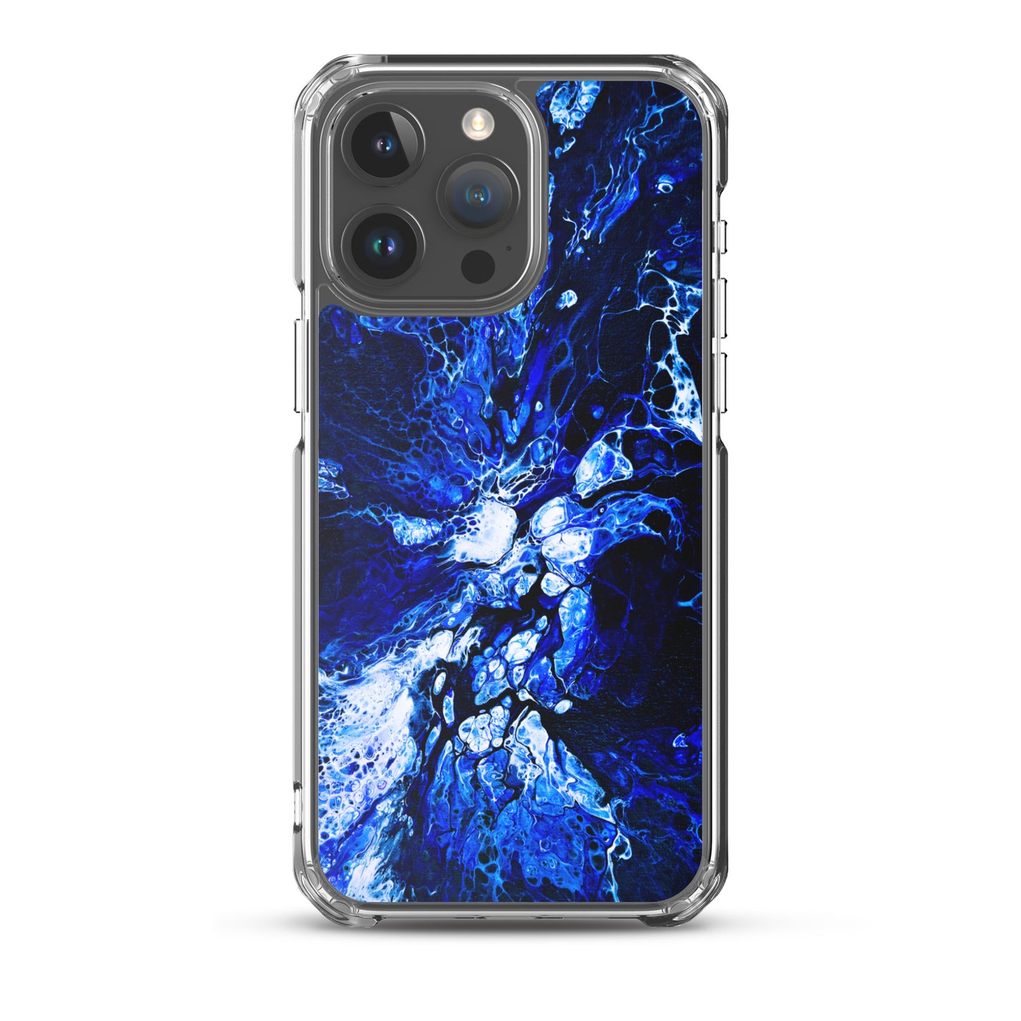 NightOwl Studio Custom Phone Case Compatible with iPhone, Ultra Slim Cover with Heavy Duty Scratch Resistant Shockproof Protection, Blue Burst