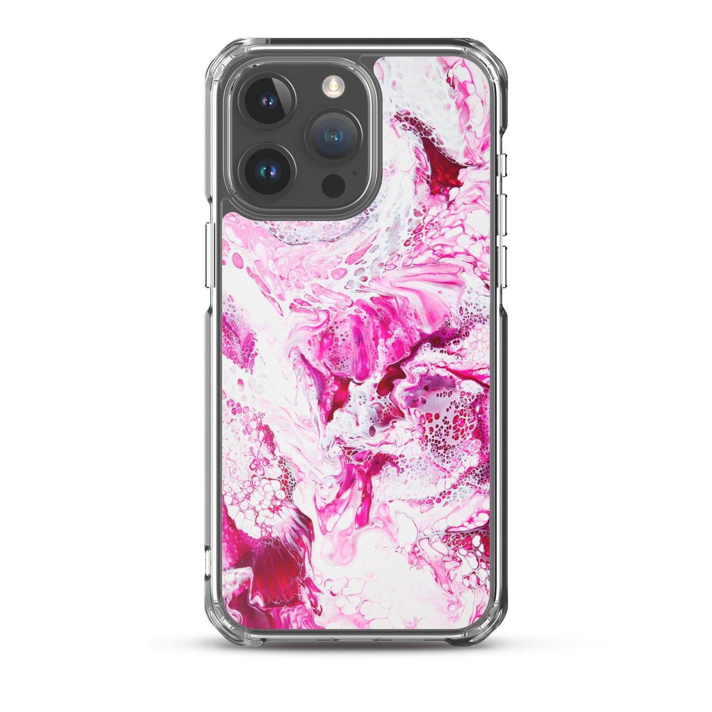 NightOwl Studio Custom Phone Case Compatible with iPhone, Ultra Slim Cover with Heavy Duty Scratch Resistant Shockproof Protection, Pink Distortion