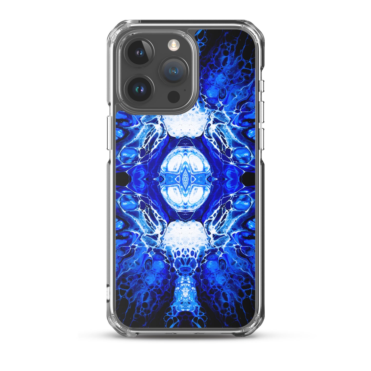 NightOwl Studio Custom Phone Case Compatible with iPhone, Ultra Slim Cover with Heavy Duty Scratch Resistant Shockproof Protection, Blue Nucleus