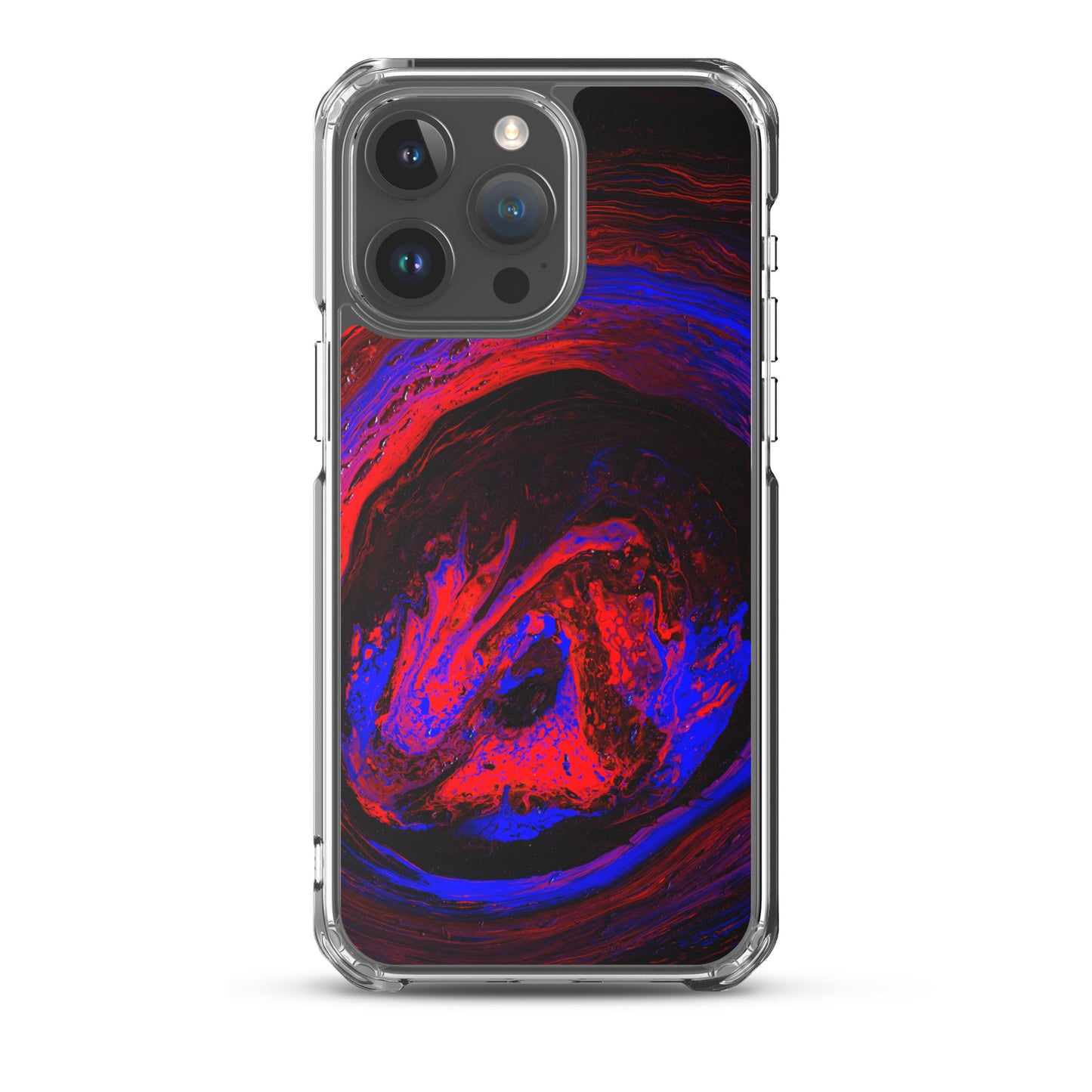 NightOwl Studio Custom Phone Case Compatible with iPhone, Ultra Slim Cover with Heavy Duty Scratch Resistant Shockproof Protection, Red Vortex