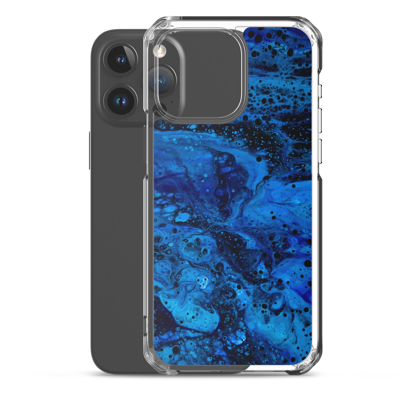 NightOwl Studio Custom Phone Case Compatible with iPhone, Ultra Slim Cover with Heavy Duty Scratch Resistant Shockproof Protection, Blue Abyss