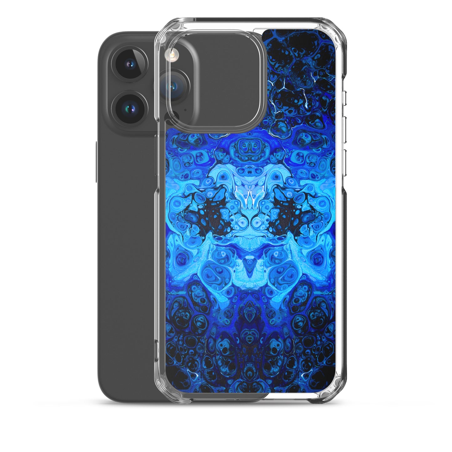 NightOwl Studio Custom Phone Case Compatible with iPhone, Ultra Slim Cover with Heavy Duty Scratch Resistant Shockproof Protection, Blue Bliss