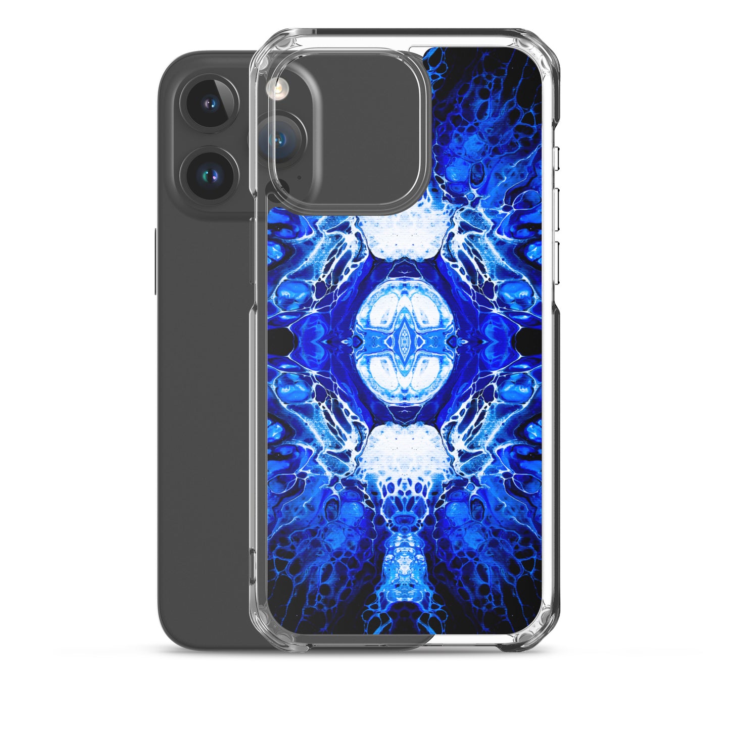 NightOwl Studio Custom Phone Case Compatible with iPhone, Ultra Slim Cover with Heavy Duty Scratch Resistant Shockproof Protection, Blue Nucleus