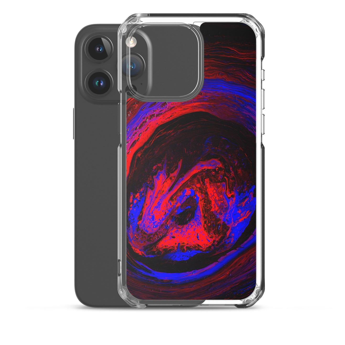 NightOwl Studio Custom Phone Case Compatible with iPhone, Ultra Slim Cover with Heavy Duty Scratch Resistant Shockproof Protection, Red Vortex