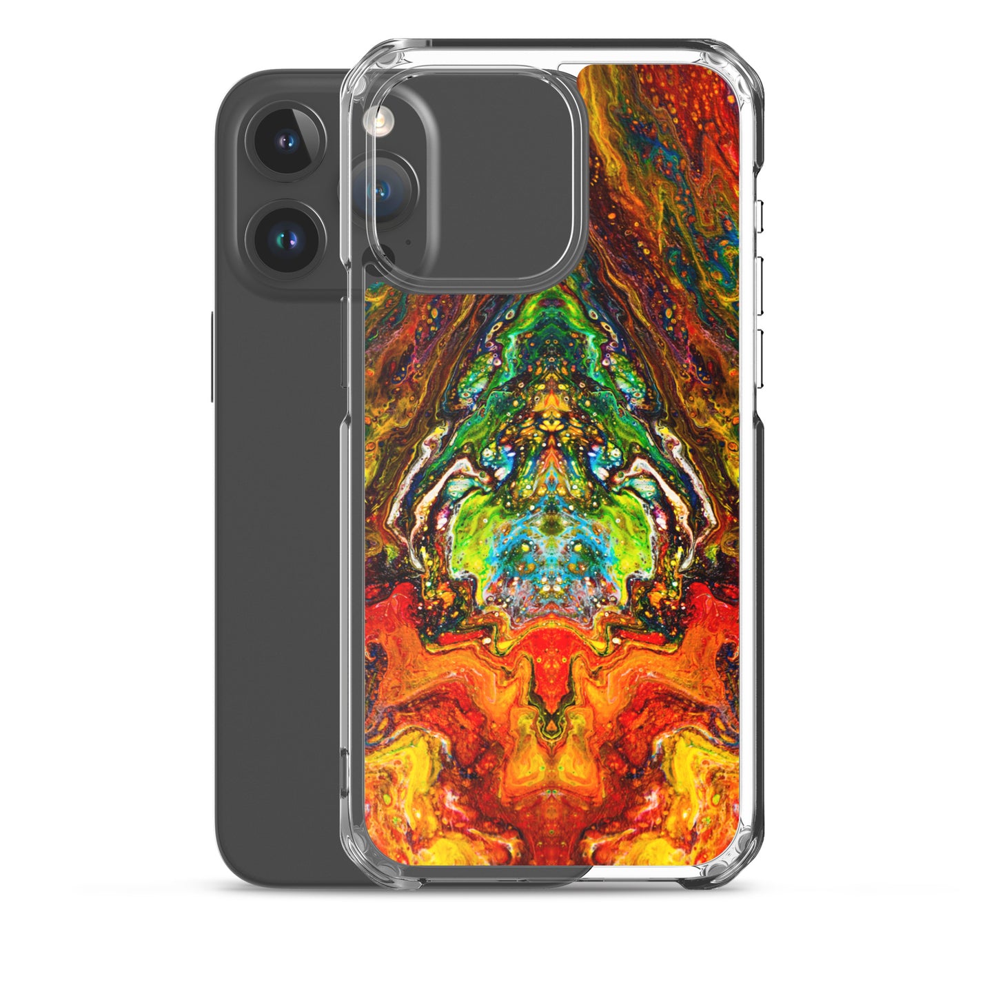 NightOwl Studio Custom Phone Case Compatible with iPhone, Ultra Slim Cover with Heavy Duty Scratch Resistant Shockproof Protection, Psychedelic Something