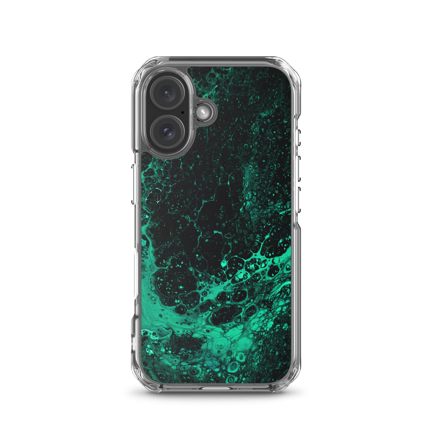 NightOwl Studio Custom Phone Case Compatible with iPhone, Ultra Slim Cover with Heavy Duty Scratch Resistant Shockproof Protection, Green Tide