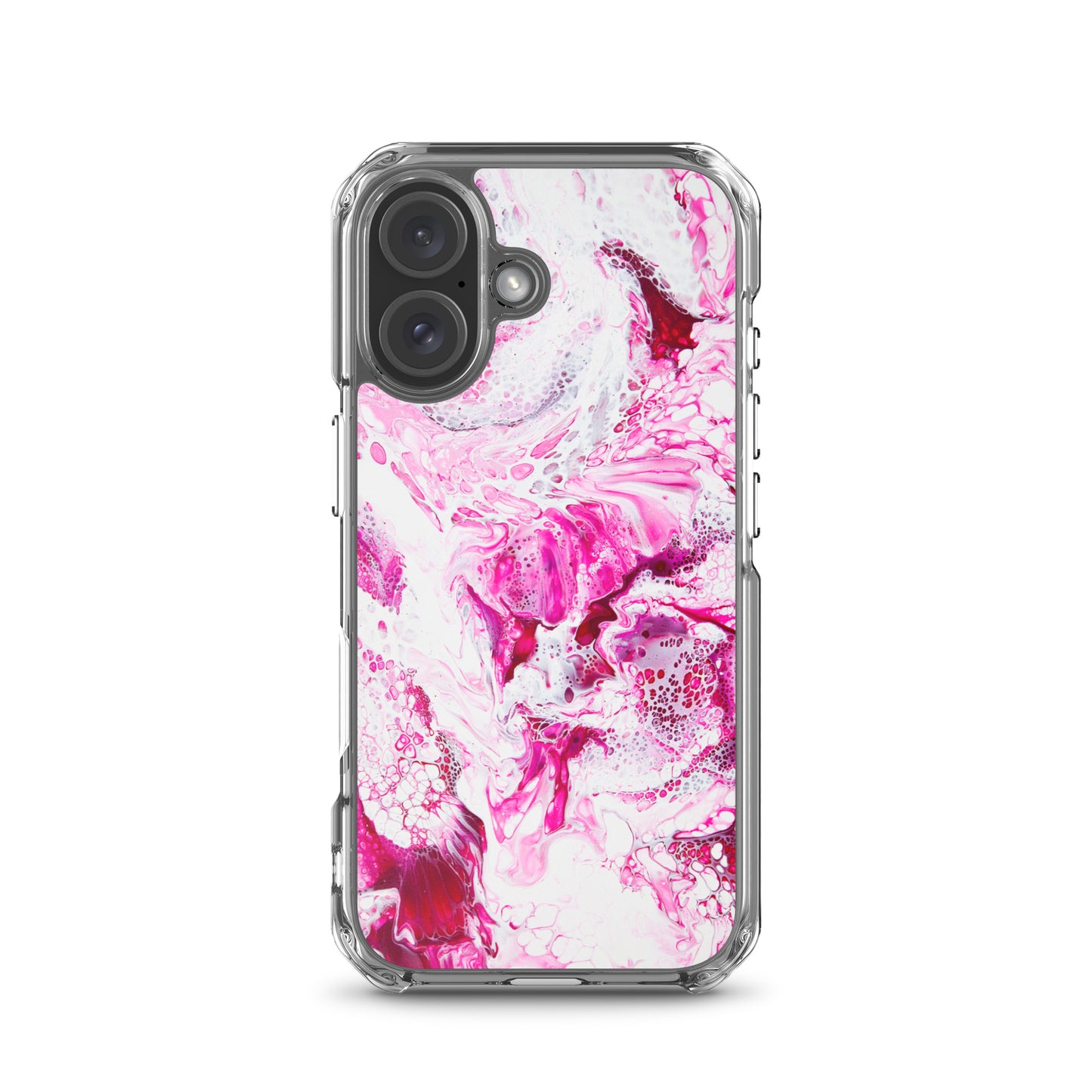 NightOwl Studio Custom Phone Case Compatible with iPhone, Ultra Slim Cover with Heavy Duty Scratch Resistant Shockproof Protection, Pink Distortion