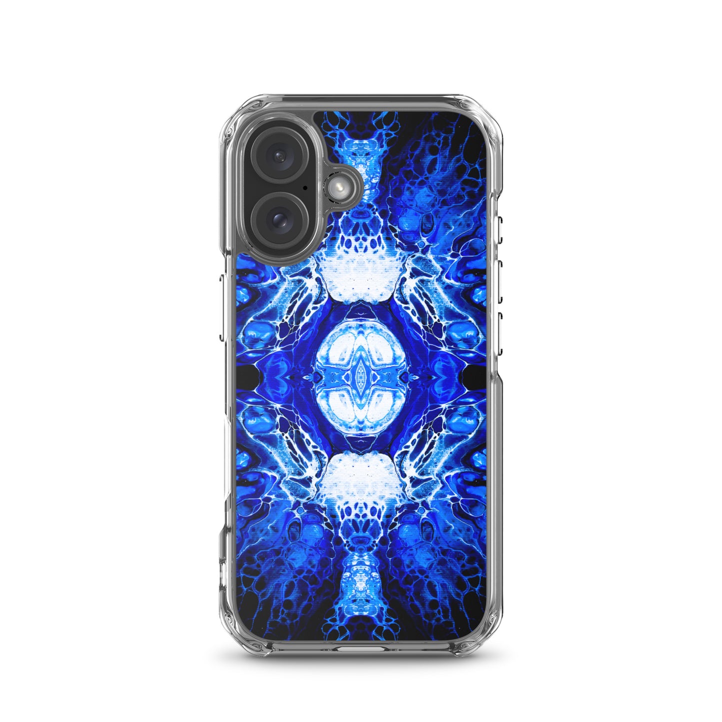 NightOwl Studio Custom Phone Case Compatible with iPhone, Ultra Slim Cover with Heavy Duty Scratch Resistant Shockproof Protection, Blue Nucleus