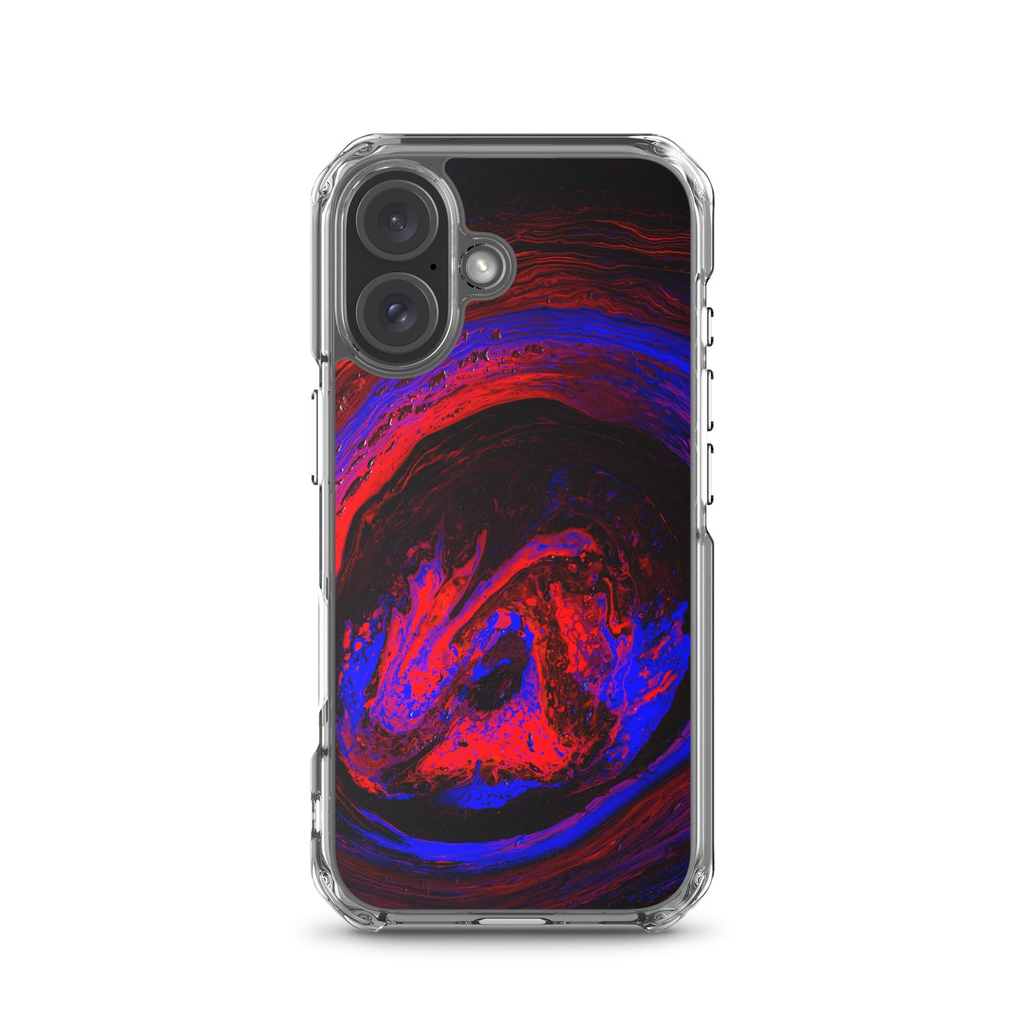 NightOwl Studio Custom Phone Case Compatible with iPhone, Ultra Slim Cover with Heavy Duty Scratch Resistant Shockproof Protection, Red Vortex