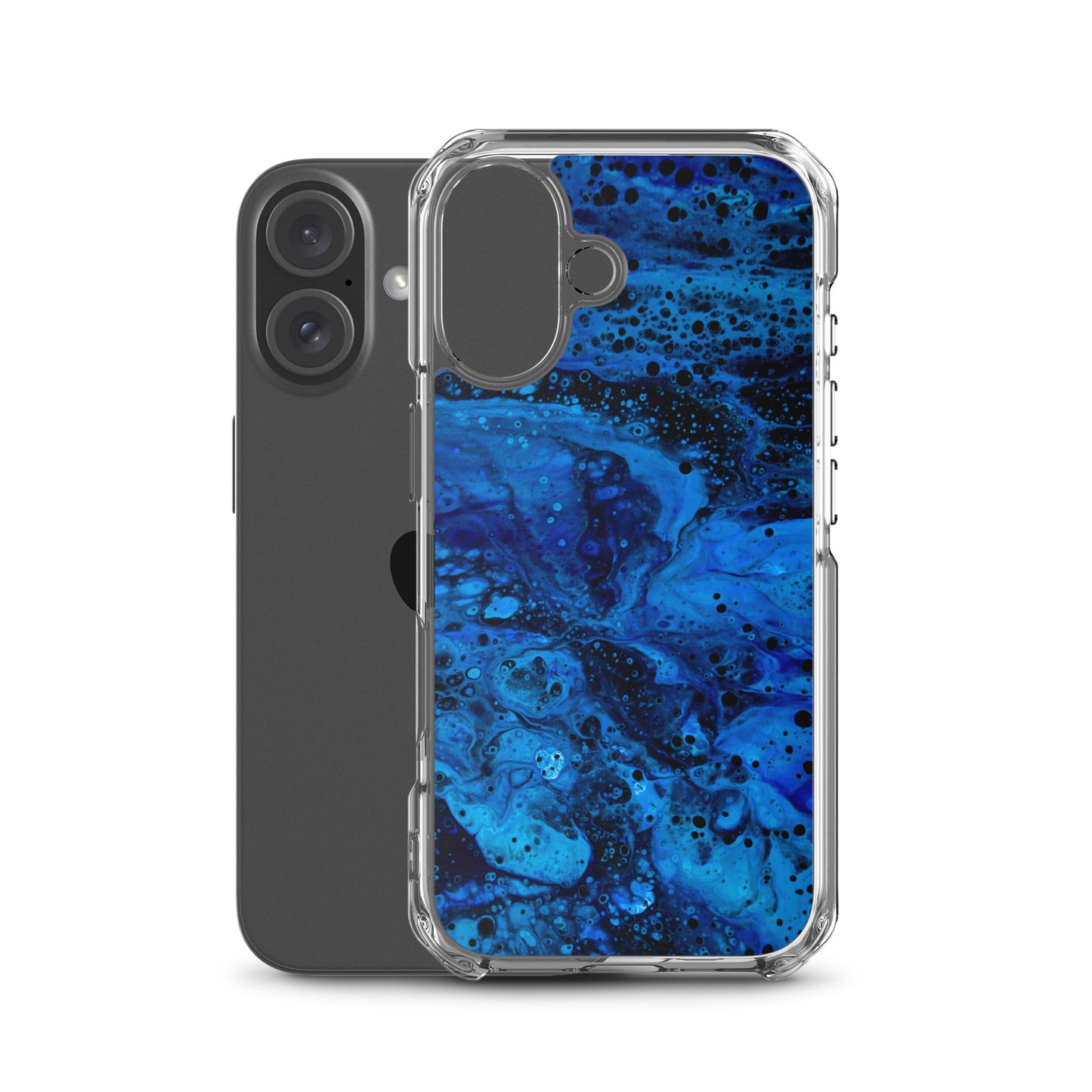 NightOwl Studio Custom Phone Case Compatible with iPhone, Ultra Slim Cover with Heavy Duty Scratch Resistant Shockproof Protection, Blue Abyss