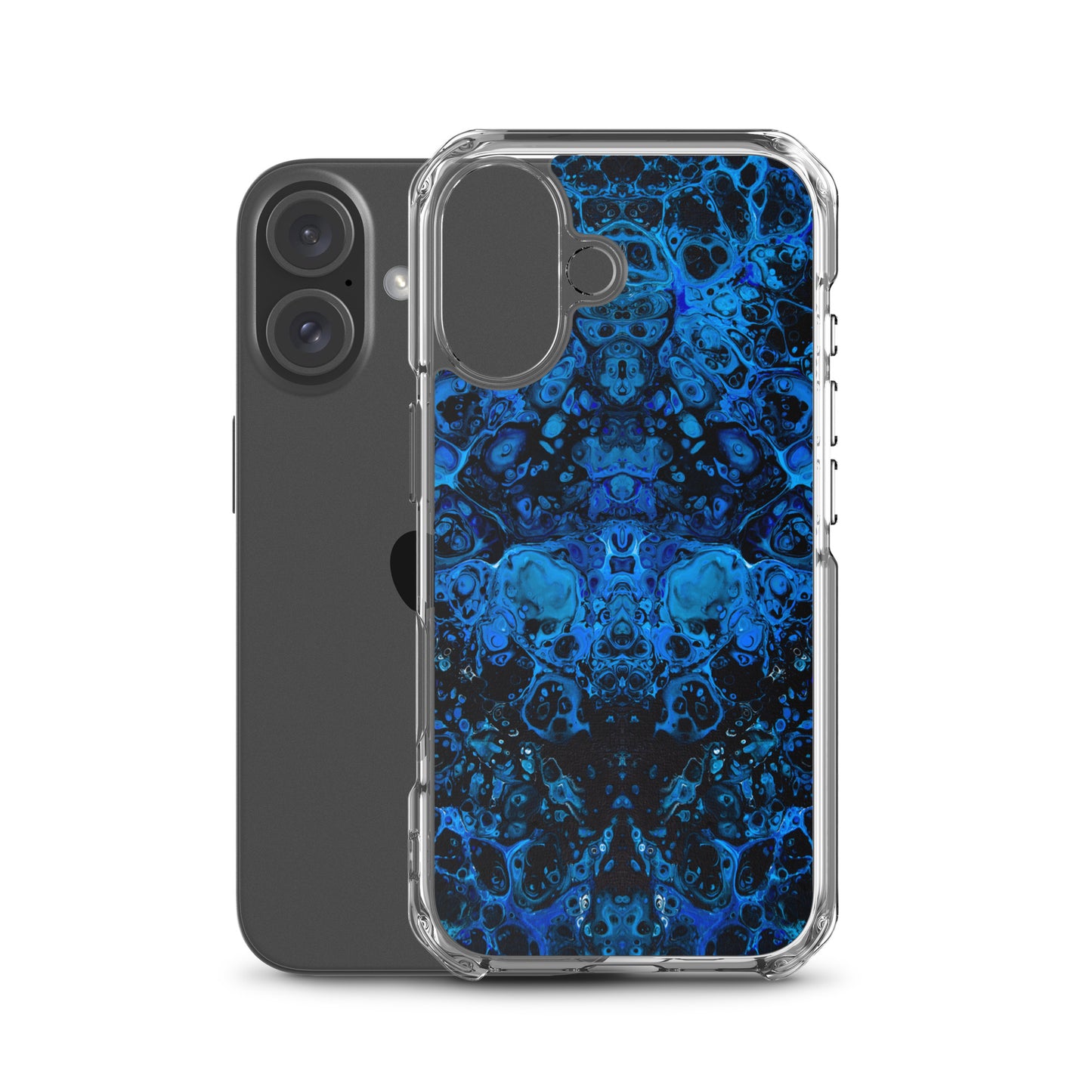 NightOwl Studio Custom Phone Case Compatible with iPhone, Ultra Slim Cover with Heavy Duty Scratch Resistant Shockproof Protection, Azul