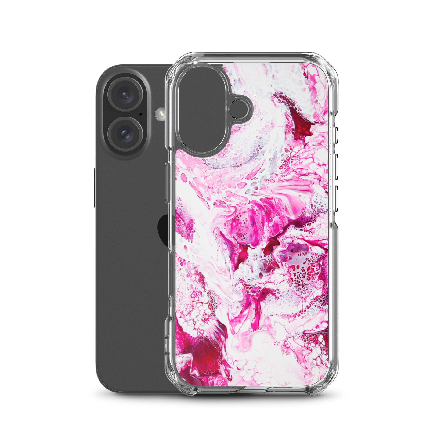 NightOwl Studio Custom Phone Case Compatible with iPhone, Ultra Slim Cover with Heavy Duty Scratch Resistant Shockproof Protection, Pink Distortion