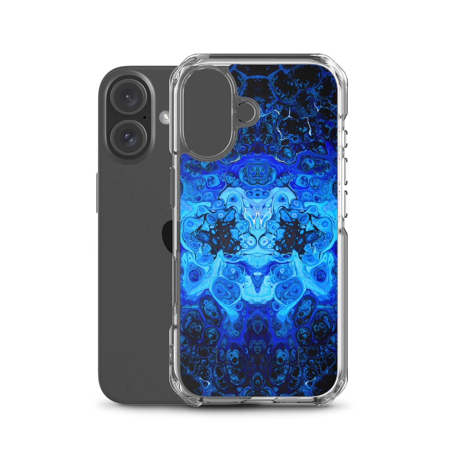 NightOwl Studio Custom Phone Case Compatible with iPhone, Ultra Slim Cover with Heavy Duty Scratch Resistant Shockproof Protection, Blue Bliss