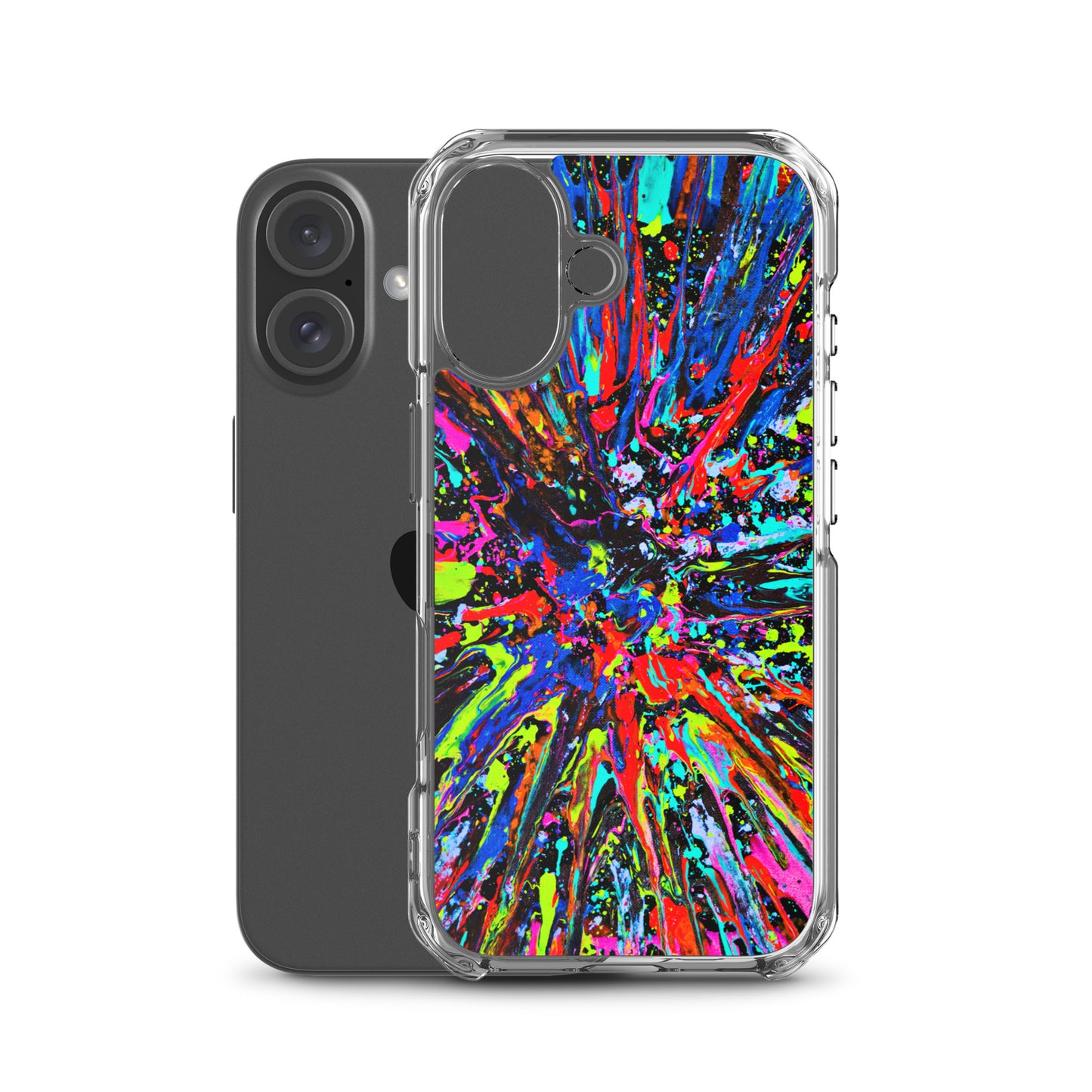 NightOwl Studio Custom Phone Case Compatible with iPhone, Ultra Slim Cover with Heavy Duty Scratch Resistant Shockproof Protection, Splatter