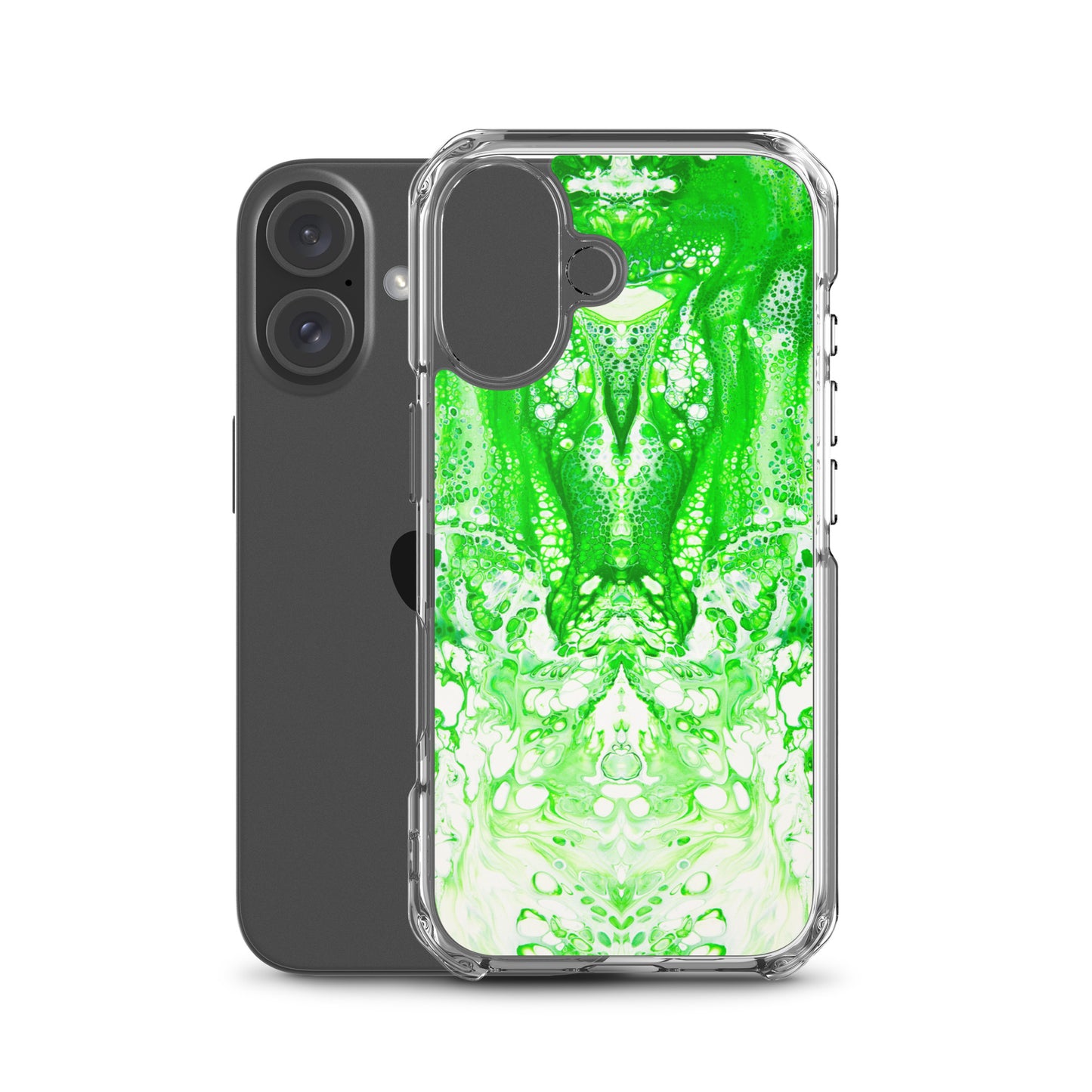 NightOwl Studio Custom Phone Case Compatible with iPhone, Ultra Slim Cover with Heavy Duty Scratch Resistant Shockproof Protection, Lime Time