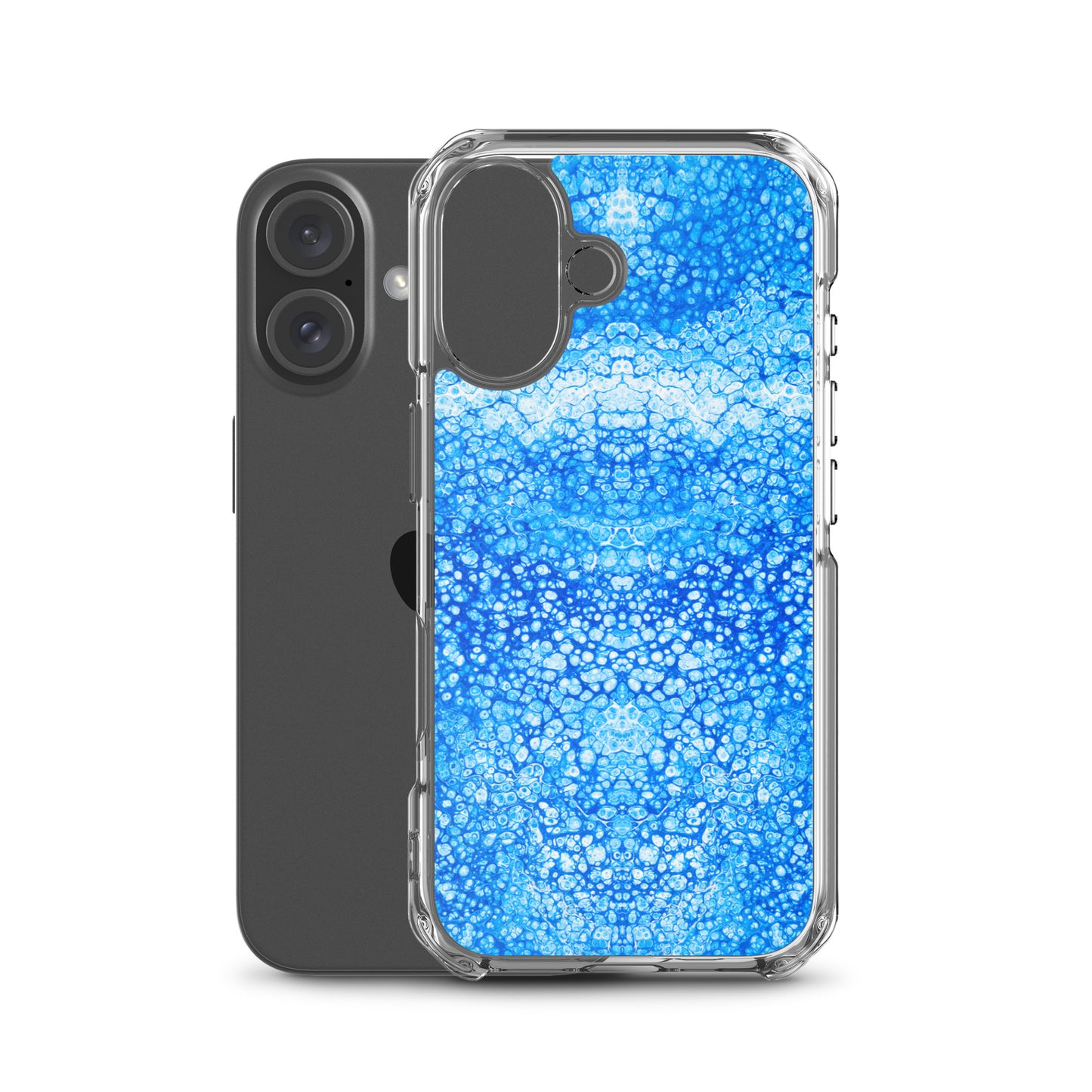 NightOwl Studio Custom Phone Case Compatible with iPhone, Ultra Slim Cover with Heavy Duty Scratch Resistant Shockproof Protection, Cryptic Blue