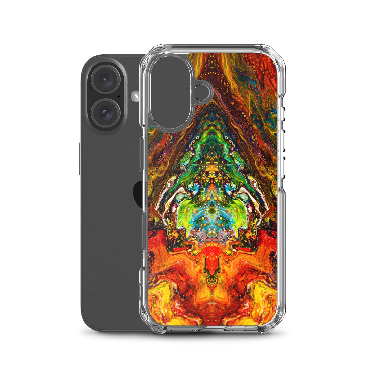 NightOwl Studio Custom Phone Case Compatible with iPhone, Ultra Slim Cover with Heavy Duty Scratch Resistant Shockproof Protection, Psychedelic Something